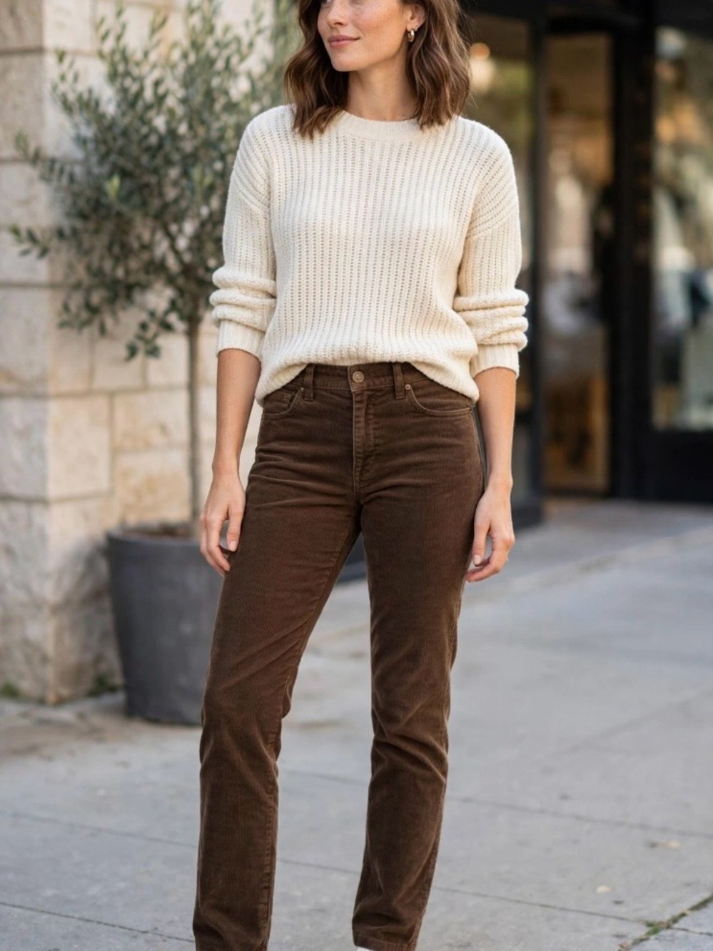 Women’s Ralph Lauren Corduroy Jeans in Dark Brown Size 12